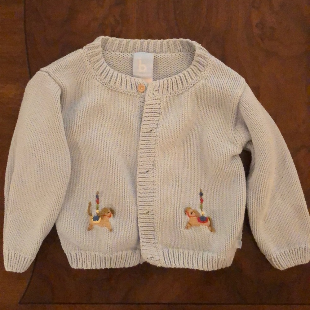 COPY - Bella Bliss Light Blue sweater w/ carousel…
